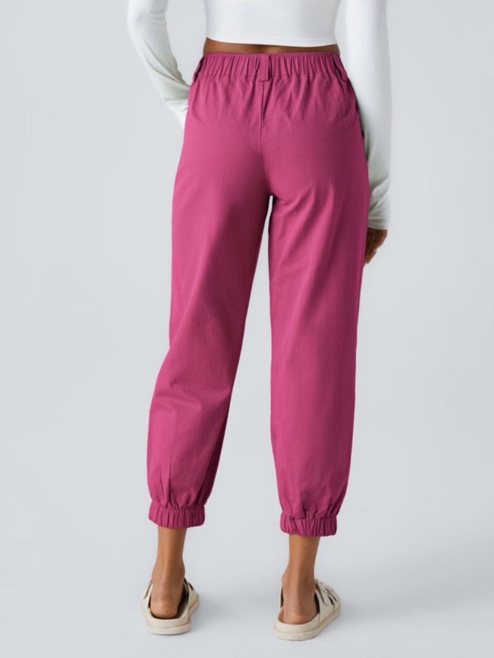 Halara Mid Rise Casual Joggers with Pockets Sz XS Pink - Picture 2 of 6